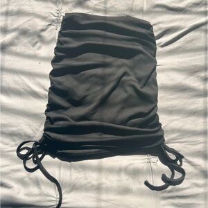 Black Goth Ribbon Skirt